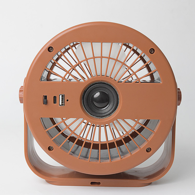 Ventilador de mesa portátil con control remoto USB recargable con luz nocturna para uso en campamento o familiar