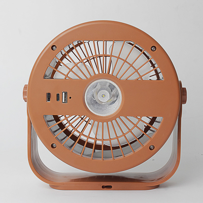 Ventilador de mesa portátil con control remoto USB recargable con luz nocturna para uso en campamento o familiar