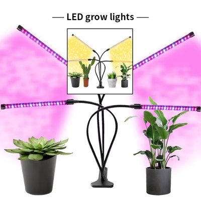 Lámpara de cultivo de plantas de clip de espectro completo con luces rojas y azules para invernaderos o plantas de interior