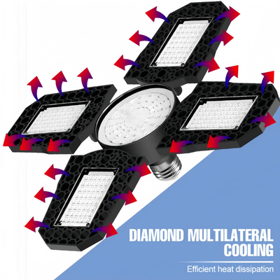 E26 E27 Espectro completo Rojo Azul Blanco cálido LED plegable luz de crecimiento para invernadero o agricultura en interiores
