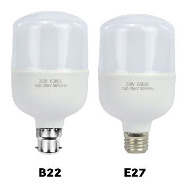5w - 50w llevó el tipo tipo base 2700 del bulbo Smd2835 E27 de T - temperatura de color 6500k