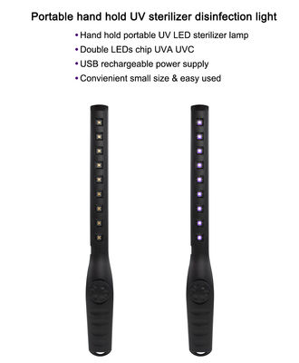 Alumium portátil llevó la vida germicida de la fuente IP44 8000H de la alimentación por USB de la lámpara SMD 2835