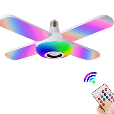 Cuatro lámpara de la música de la aspa del ventilador de la hoja 20w Bluetooth, bombillas llevadas interiores Cri80