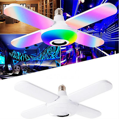 Cuatro lámpara de la música de la aspa del ventilador de la hoja 20w Bluetooth, bombillas llevadas interiores Cri80