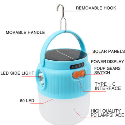 Tipo engranajes recargables solares rápidos estupendos de la luz de la carga 20w de C que acampan 4