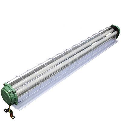 Accesorio a prueba de explosiones material del tubo del hierro 2xT8 LED con la sombra para minar