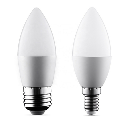 Bulbo llevado brillante de aluminio de la vela C37 con la vivienda y la cola blancas