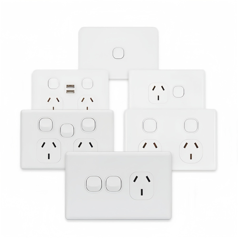 Logotipo personalizado Marca Estándar australiano 250V 16A 4 Gang Interruptor eléctrico de pared